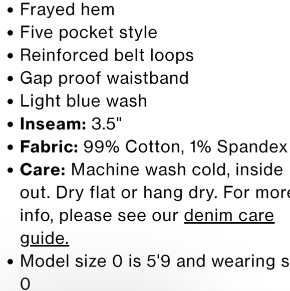 GOOD AMERICAN GOOD 90s DENIM SHORTS FRAYED HEM HI RISE SOME STRETCH SZ 6 - Picture 7 of 14